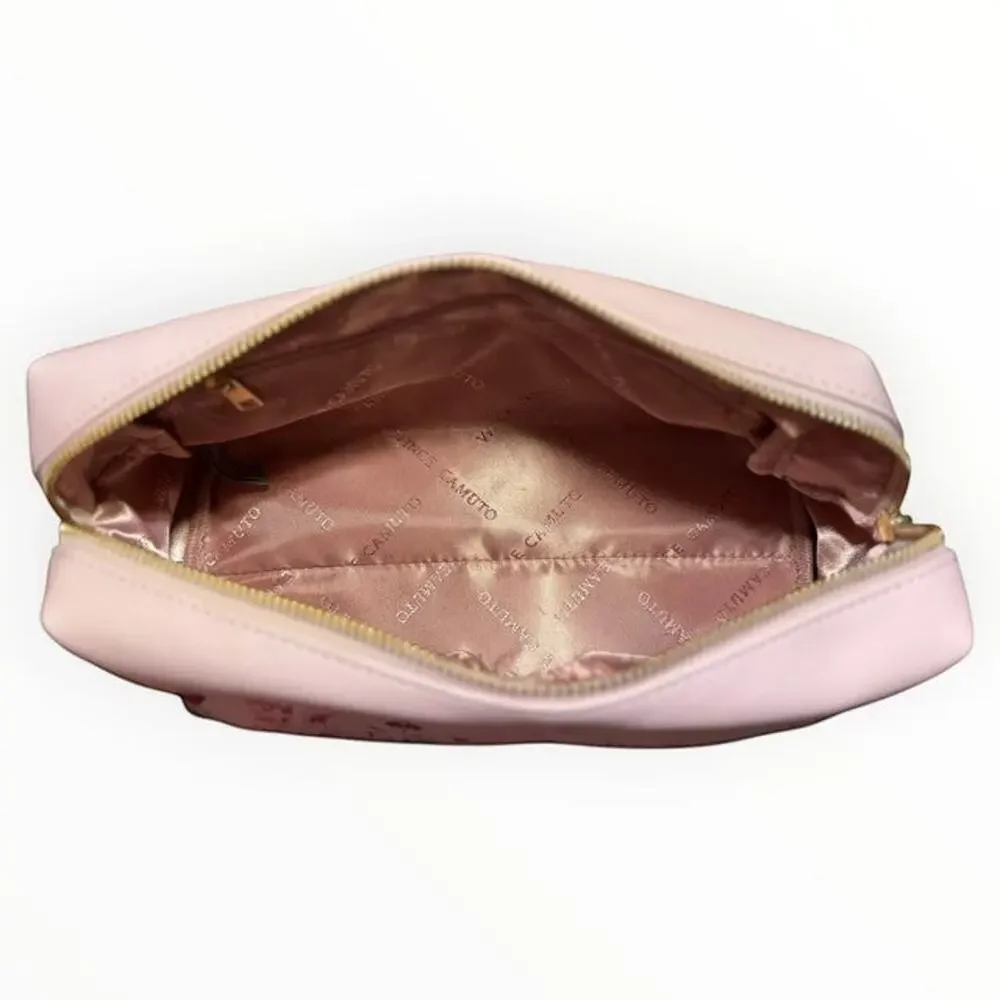 Vince Camuto Pink Floral Cosmetic Bag Set